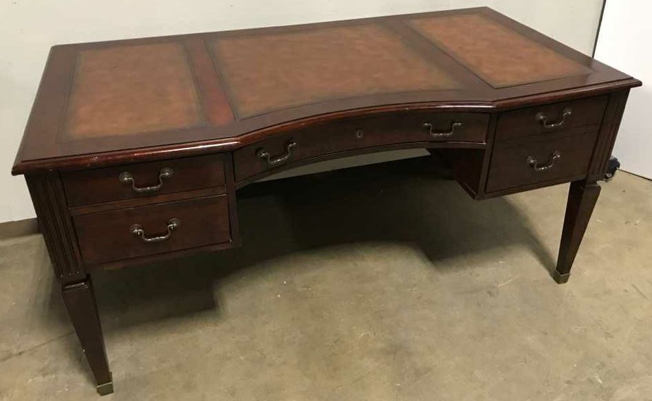 Leather Top Desk, Mahogany Executive Desk.