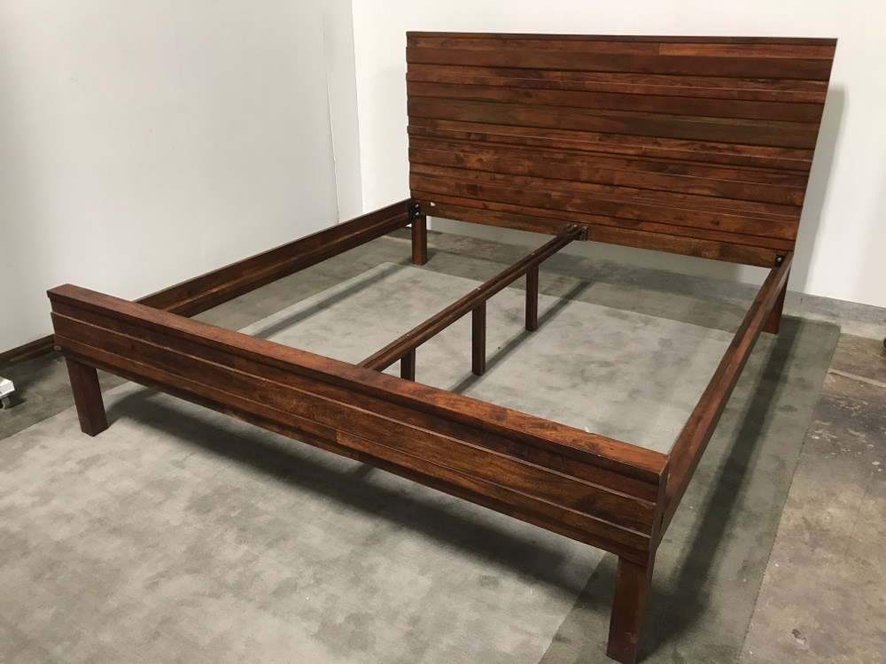 Headboard Footboard 2 Sides Wooden, King Bed Middle Support