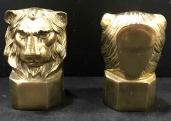 Gold Lion Bookend