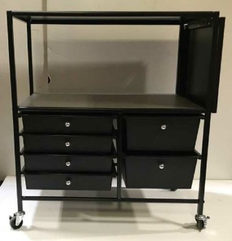 6 Drawer Hair Caddy Cosmetology, Wheels And Drawers In Good Condition