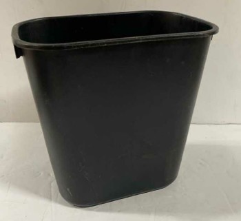 Black Plastic Trash Can