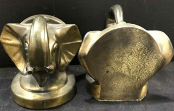 Bronze Elephant Bookend