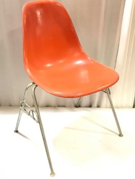 CHAIR, STACKABLE, RETRO, CAFETERIA