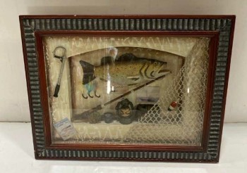 Cleared Framed Artwork, Cabin Art, Fishing Art, Wall Art