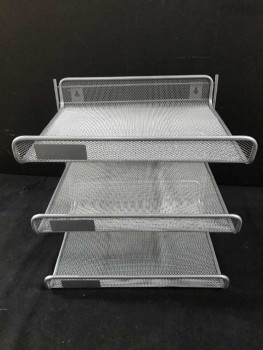 DESK ORGANIZER, SILVER