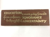 Education, Ignorance, Uncertainty Sign