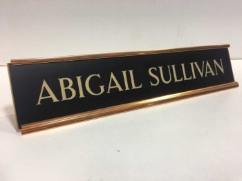 Desk Organizer, Name Plate, Metal