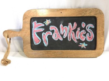 "Frankie's" Chsalk Sign Handheld Hanging