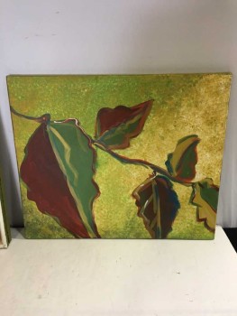CANVAS ARTWORK CLEARED BOTANICAL LEAVES