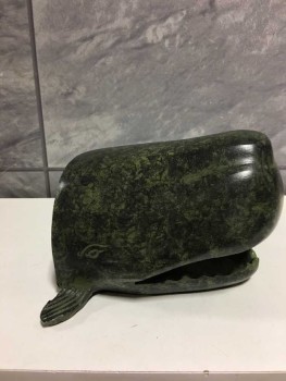 Book End, Whale, Green, Whale Head