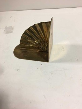 Book Ends, Gold, Fan, Left