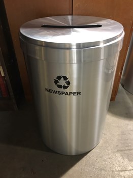 Recycle Bin. Newspapers. Matching Bottle And Can Bin Available.