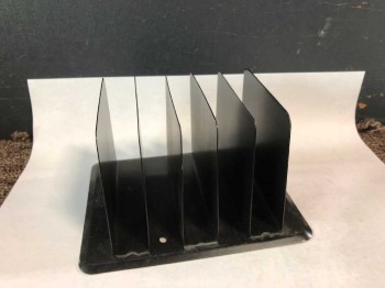 Black, Desk Organizer, Slotted