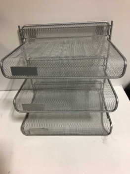 Desk Organizer, Silver