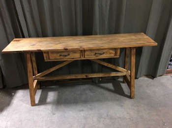Console Table, Credenza, TV, 2 Drawers 