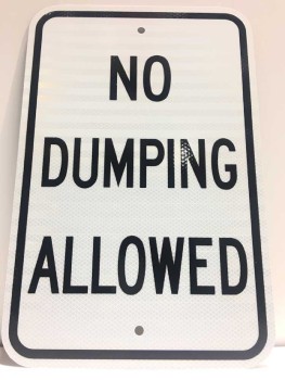 NO DUMPING ALLOWED