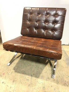 Artsome Chesterfield Leather Chair, Barcelona
