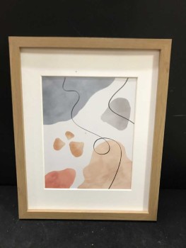 Cleared Framed Artwork, Wooden Frame