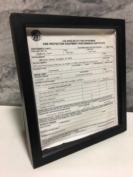 Certificate, Framed, Wood, 9.5"x10"