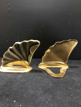 Gold Leaf Shell Bookend