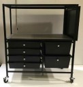 6 Drawer Hair Caddy Cosmetology, Wheels And Drawers In Good Condition