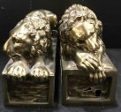 Gold Sitting Lion Bookend