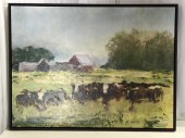 Barn, Cows, Landscape