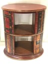 SIDE TABLE, SHELVING UNIT, FAUX BOOK INLAY, 2 AVAILABLE