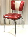 50'S, RETRO, MID CENTURY, DINER, DINETTE, TUBULAR CHROME
 1 OF 16 RED AND BLUE COORDINATED