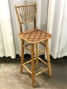 COUNTER HEIGHT BAR STOOL, WICKER, MATCHING BAR AVAILABLE, 2 AVAILABLE