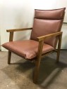 Vintage MIDCENTURY MODERN, Mid Century Modern Brown Leather Chair