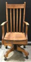 Wooden Rolling Chair, High Back Rolling Chair
