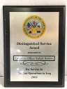 Us Miliatry Iraq War Distinguished Service Award Plaque