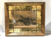 Gold, Wooden Frames, Black Etches, Vintage