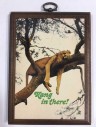 Vintage Hang In There Poster Lion In Tree