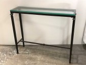 CONSOLE TABLE, LOOSE GLASS TOP
