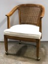 VINTAGE ROLLING CHAIR, DINING, MIDCENTURY MODERN, MID CENTURY MODERN, WICKER BACK, GAMING TABLE AVAILABLE PS039608, ON WHEELS, 4 AVAILABLE