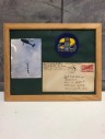 Framed Military Patch, Envelope, And Photo