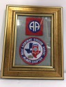 Framed Patch 82nd Airborne Division Assoc. Alamo Chapter