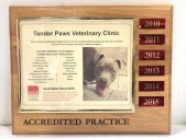 AWARD, CLEARED, TENDER PAWS VETERINARY CLINIC
