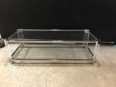 Silver And Glass Coffee Table
