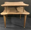 Wooden, Two Tiered Side Table, Set Of 2
