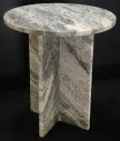 Heavy Marble Side Table, Night Stand, Tortoise Shell, Crossed Leg Support, Pottery Barn Calvert Round Marble Accent Table