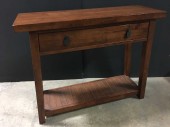 Console Table, Brown, One Drawer
