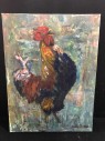 CLEARED FRAMED BIG FAT RED COCK ON CANVAS