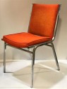 ORANGE OFFICE CHAIR, STACKING CHAIR, WAITING ROOM, HOSPITAL, PULL UP CHAIR