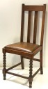 DINING CHAIR, LEATHER, TURNED LEGS, 8 AVAILABLE