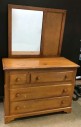 Link Taylor Mayflower Maple Dresser Vanity 4 Drawer With Mirror And Corkboard Bulletin Board, Children, Dorm Room