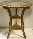 GHOST MIRROR TOP SIDE TABLE, GOLD, ORNATE, 4 AVAILABLE