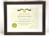 Army Achievement Medal Certificate Framed